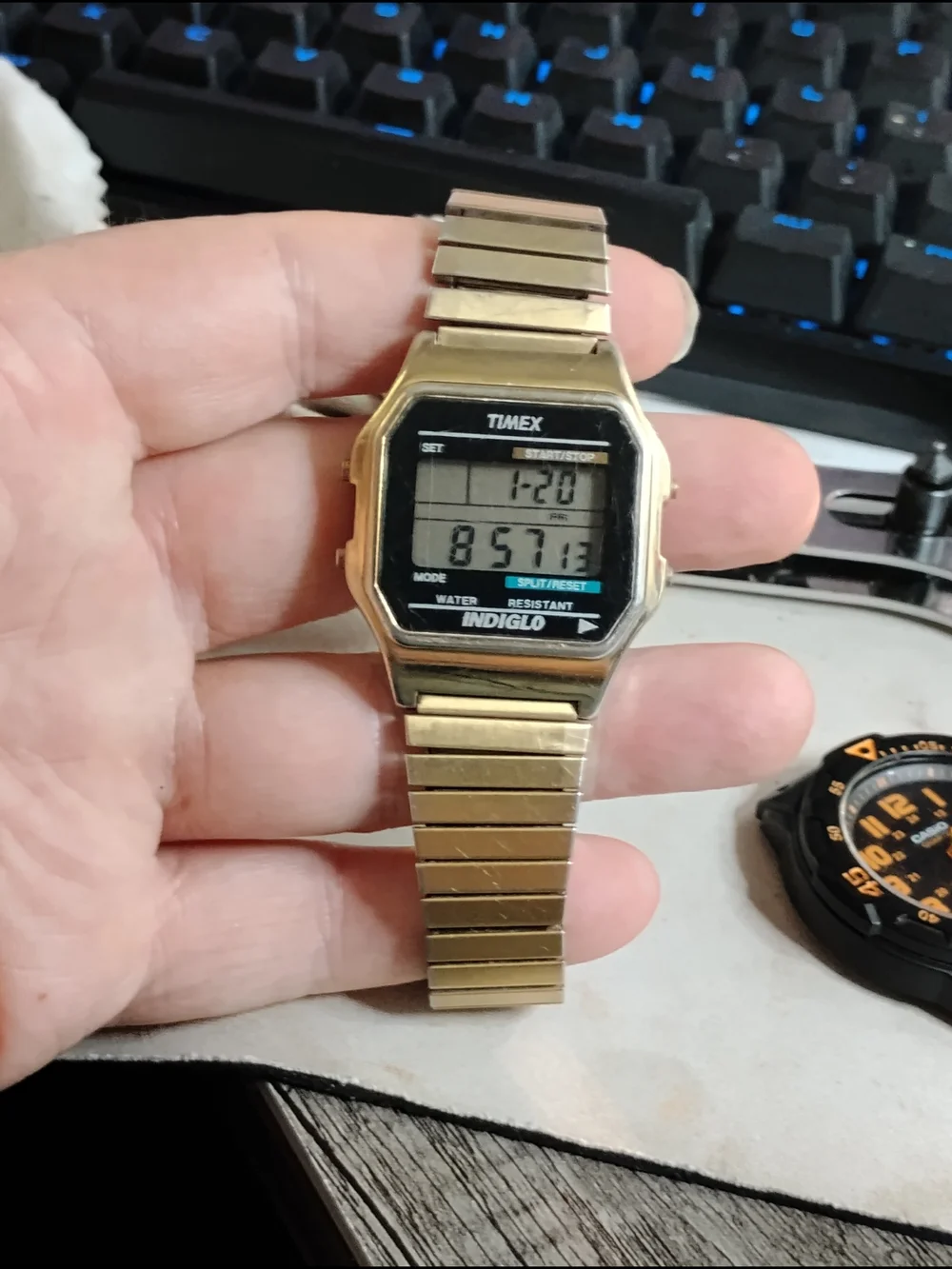 Timex Indiglo Gold Digital Watch